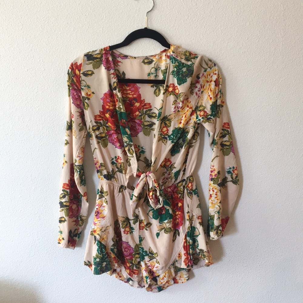 Cute Tie Front Romper